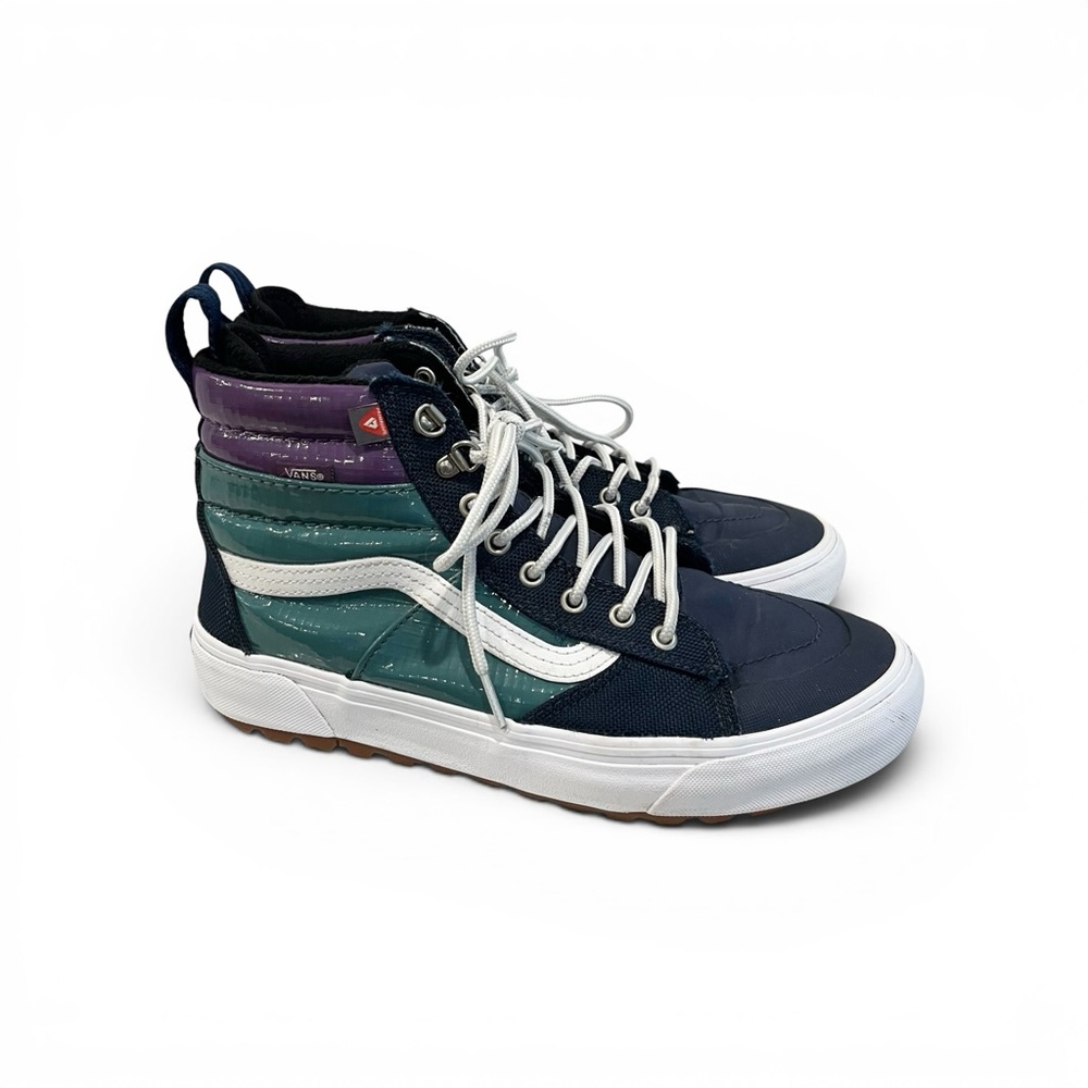 Vans Sk8-Hi MTE UltraCush Mens 9.5 Blue Green Hightop Sneakers Needs Repair - Picture 3 of 12
